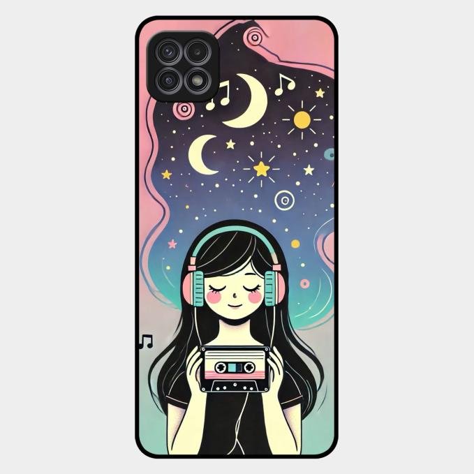luna glossy metal case cover for Samsung Galaxy F42 5G