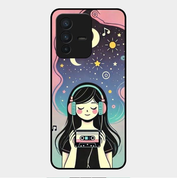 luna glossy metal case cover for Vivo V23 5G