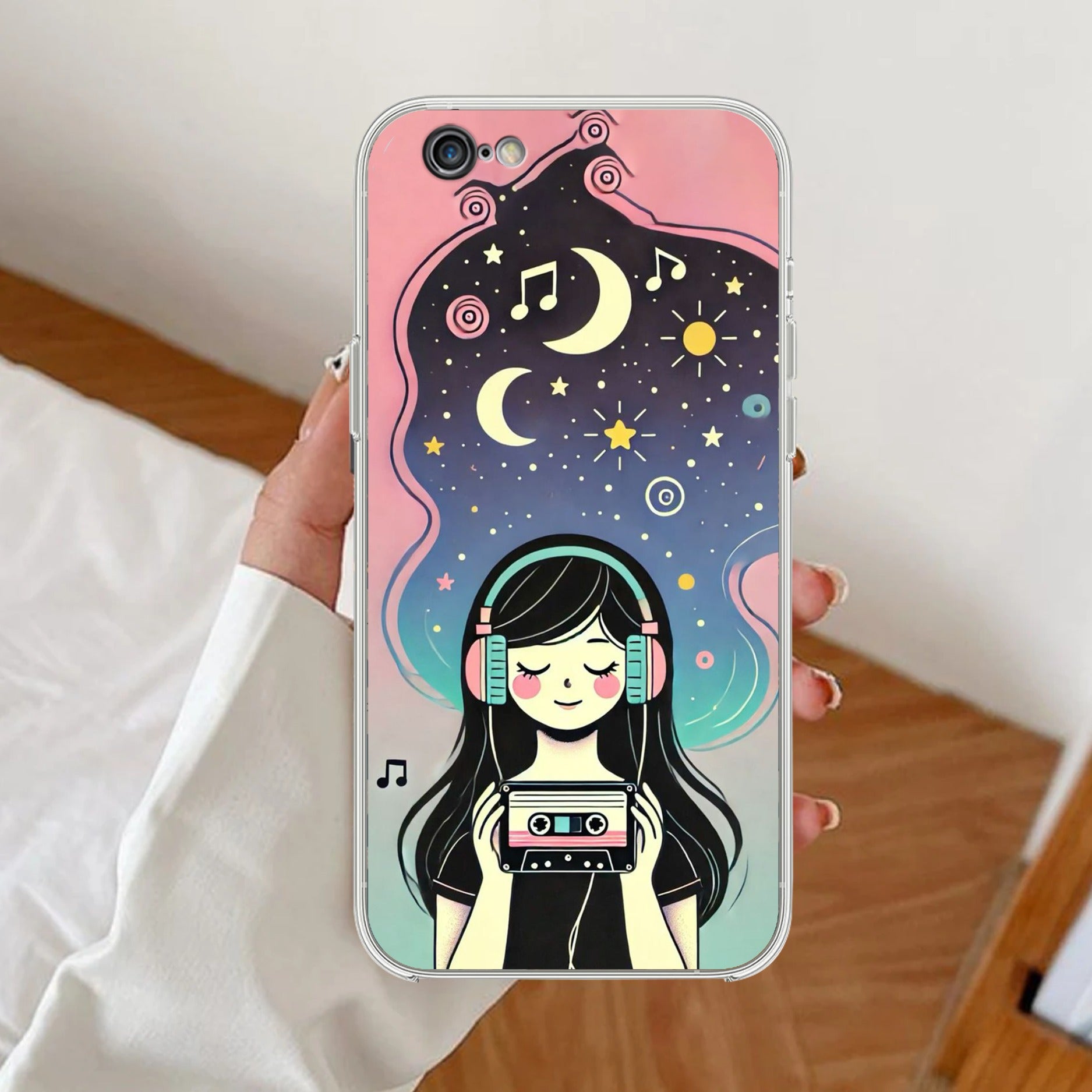 Luna Transparent Silicon Case For iPhone