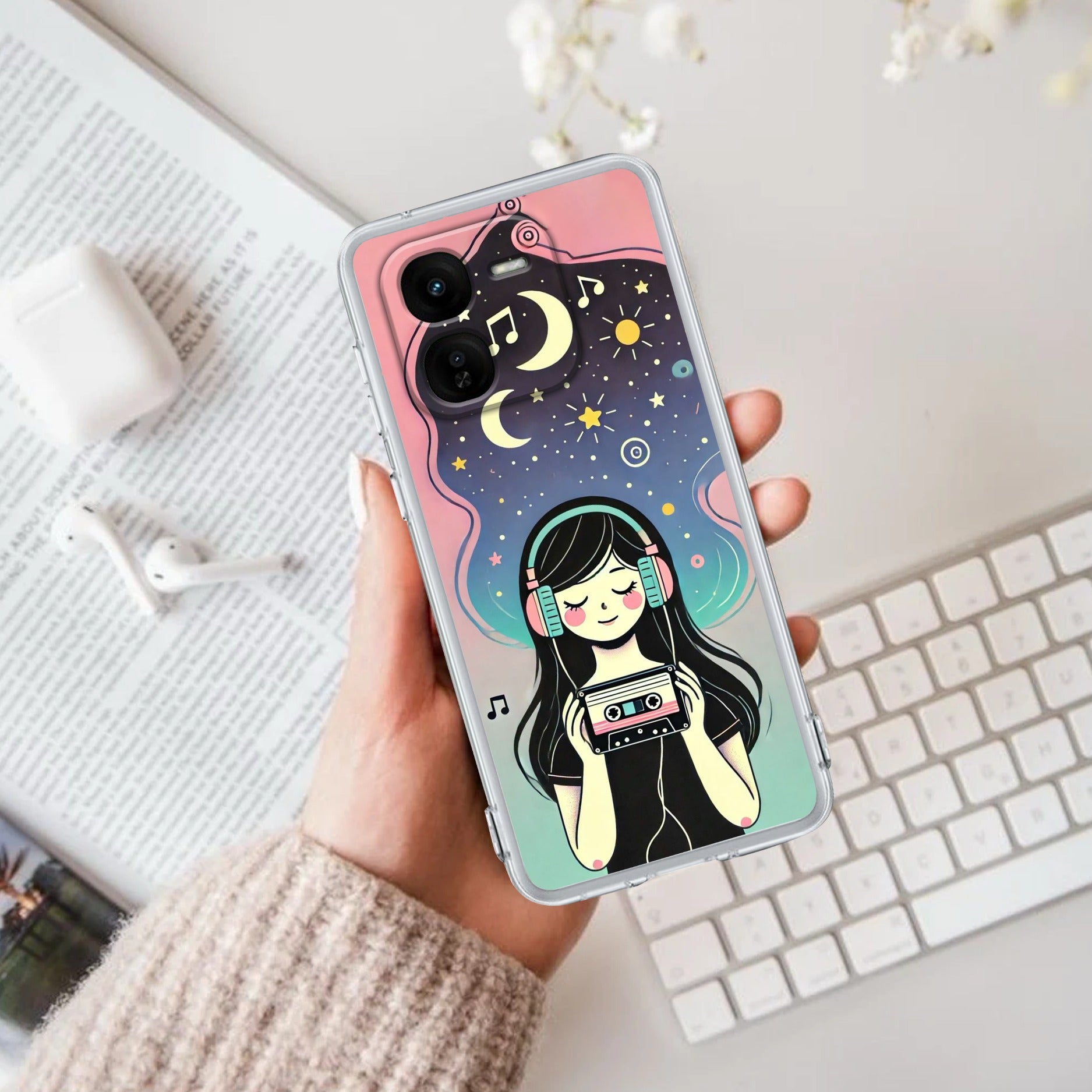 Luna Transparent Silicon Case For iQOO Z9x 5G