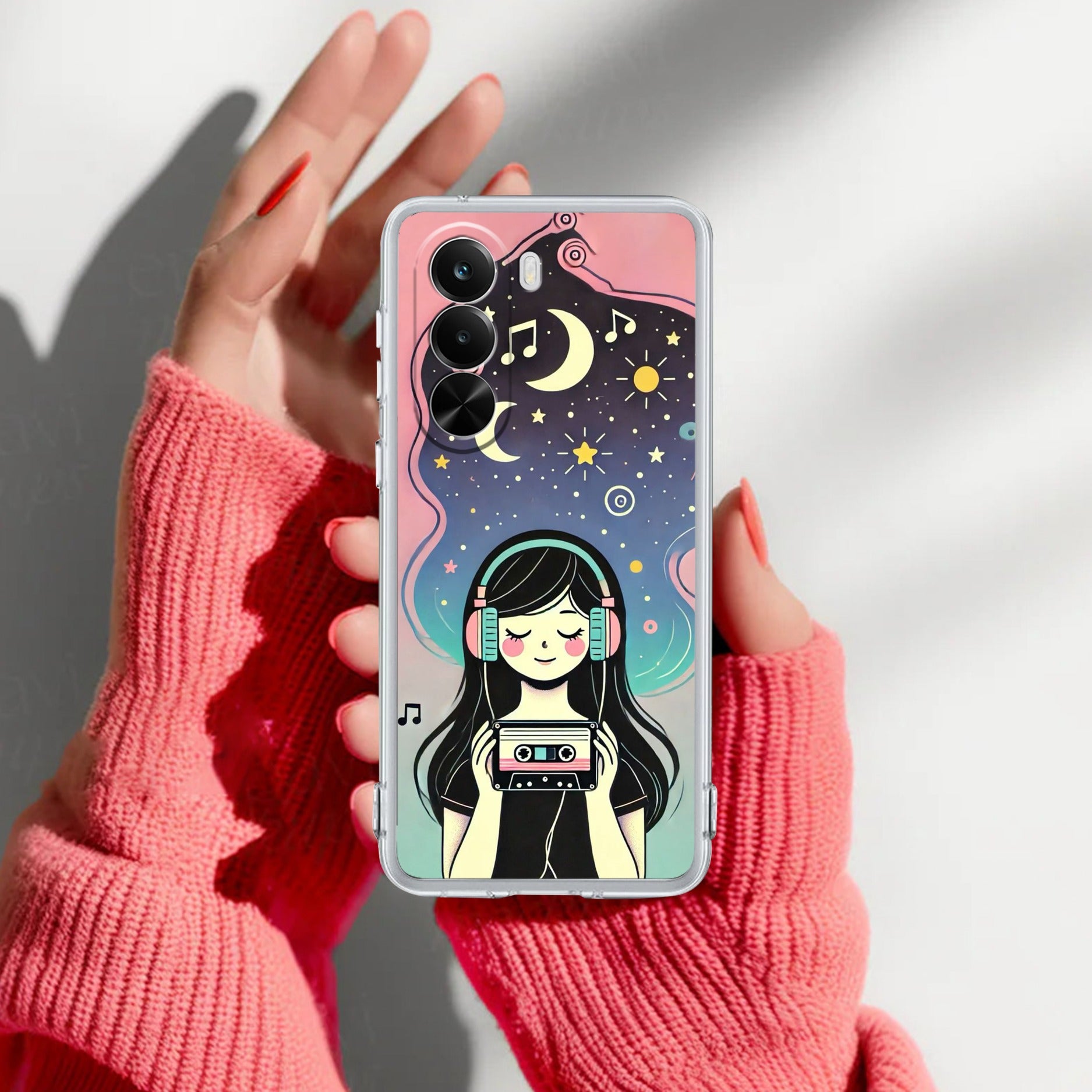 Luna Transparent Silicon Case For Realme P4x 5G