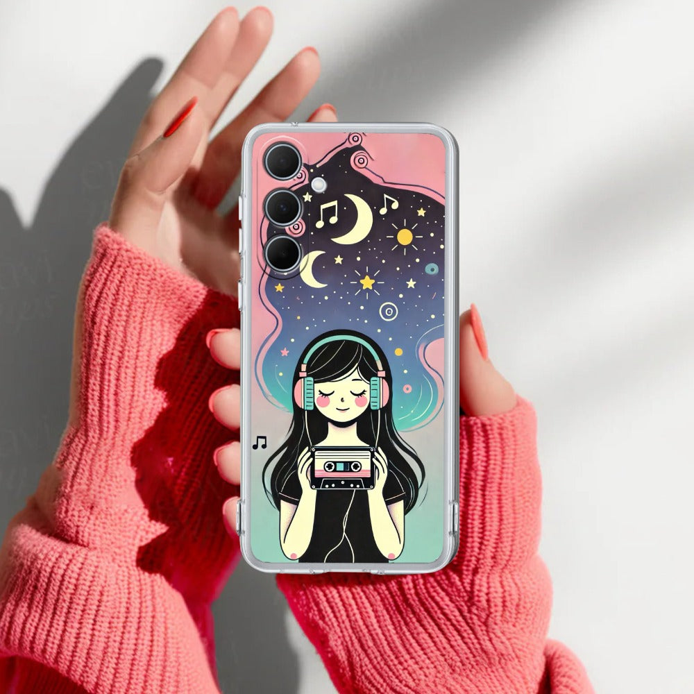 Luna Transparent Silicon Case For Samsung