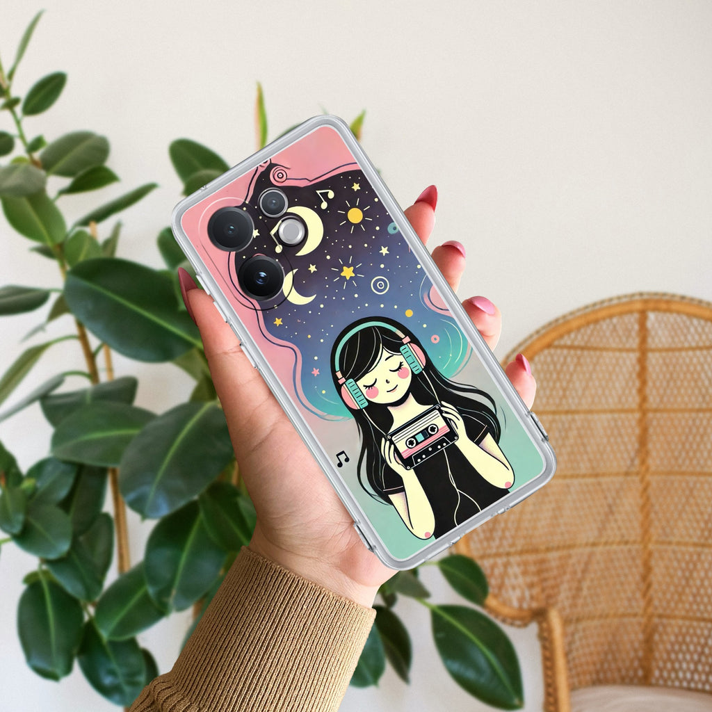Luna Transparent Silicon Case For Vivo V60 5G
