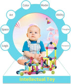 Magnetic Building Sticks and Balls Set 64 Pieces for Kids Creative STEM Toy for Construction & Imagination - ShopOnCliQ