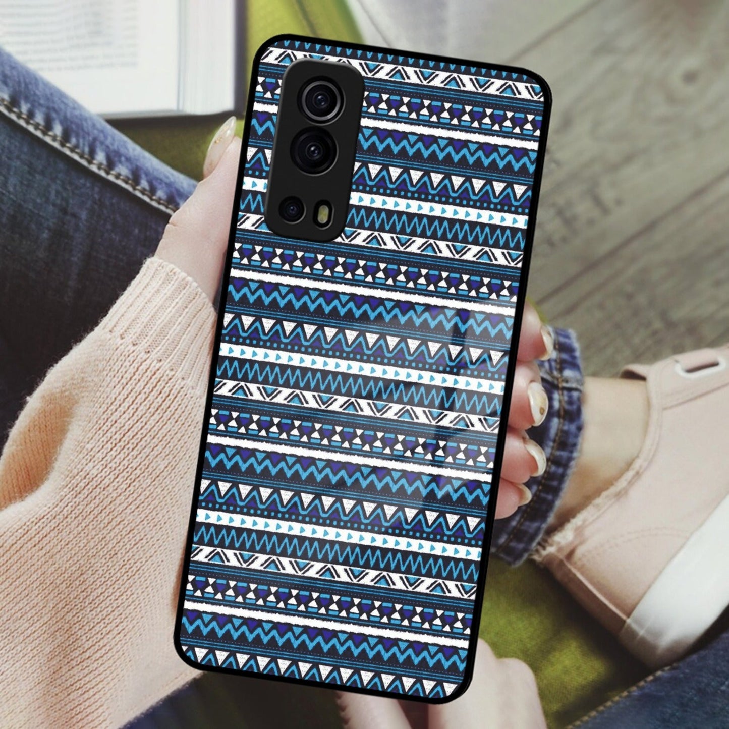 Mandala Glass Case Cover For iQOO