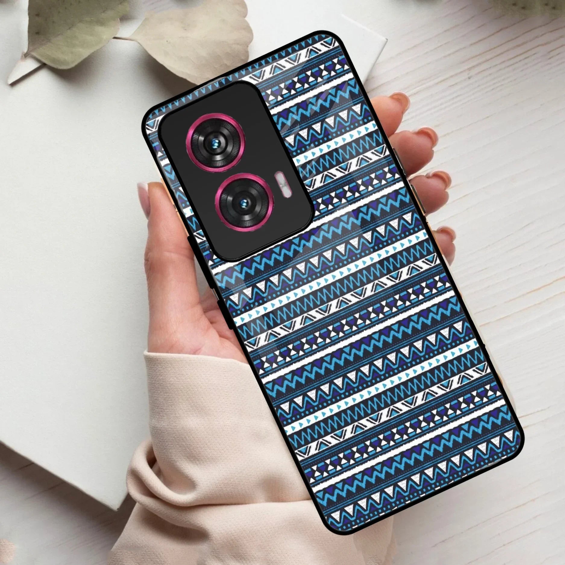 Mandala Glass Case Cover For Motorola - ShopOnCliQ
