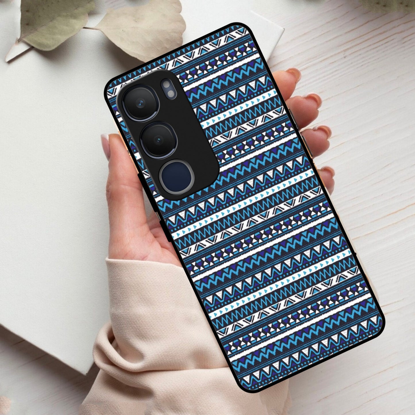 Mandala Glass Case Cover For Vivo