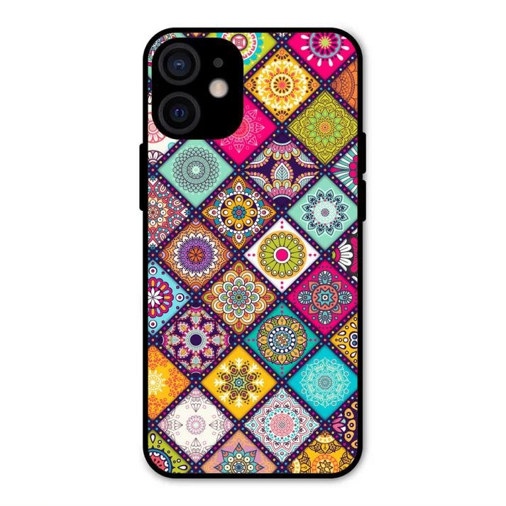 Mandala Glass Case Cover V2 For iPhone 12 mini
