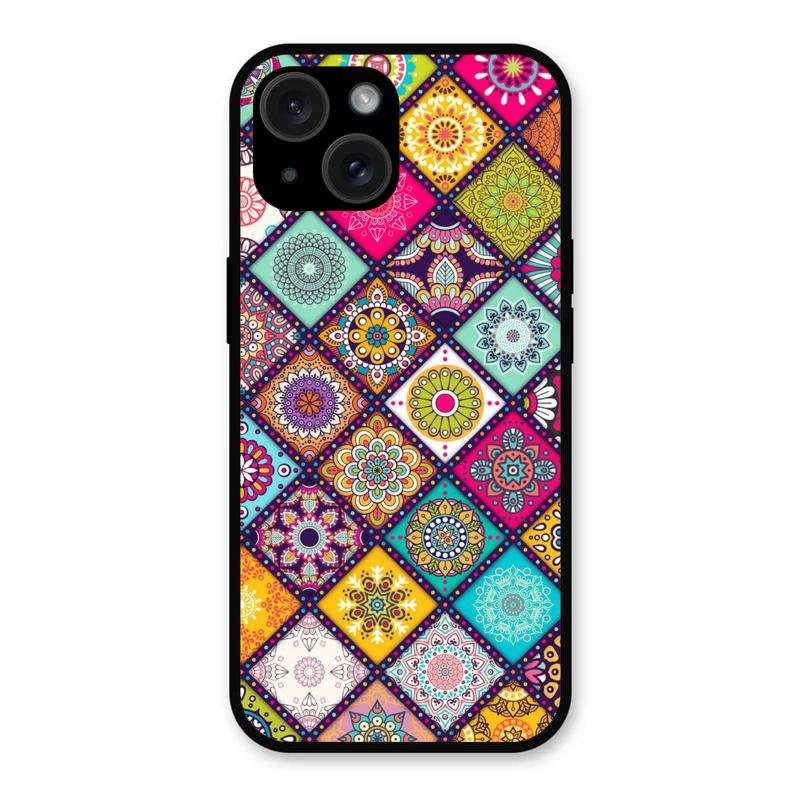 Mandala Glass Case Cover V2 For iPhone 15 Plus