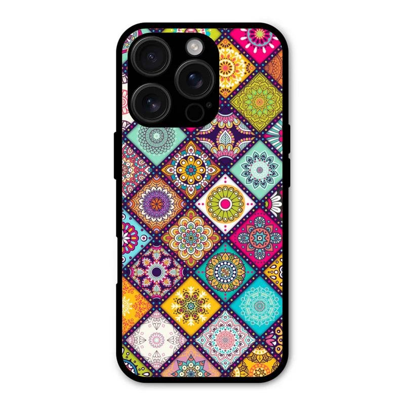 Mandala Glass Case Cover V2 For iPhone 16 Pro