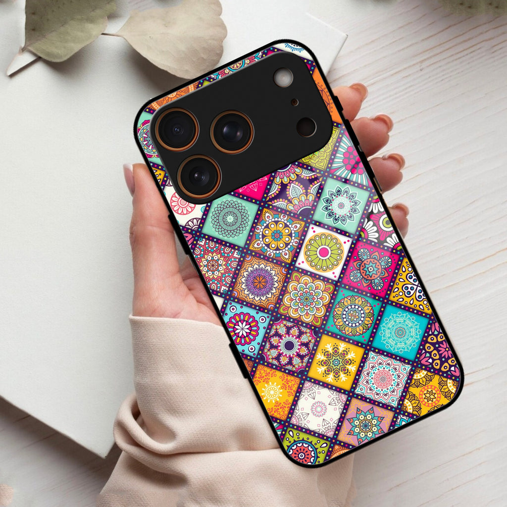 Mandala Glass Case Cover V2 For iPhone 17 Pro Max
