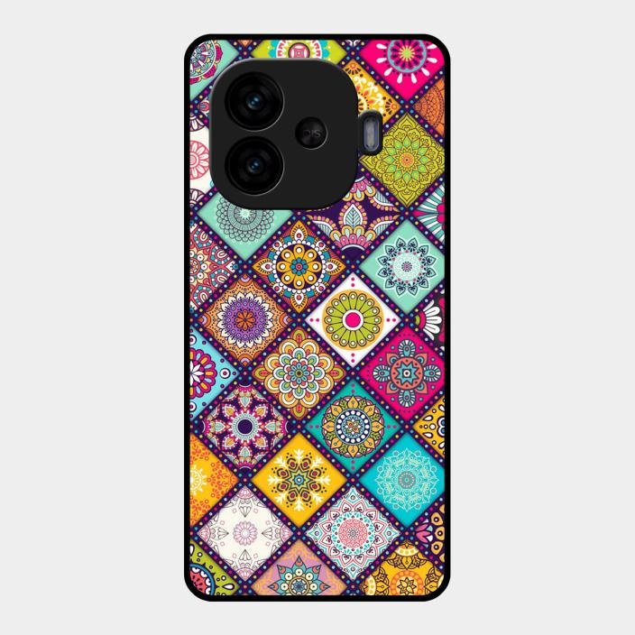 Mandala Glass Case Cover V2 For Iqoo Neo 10R 5G