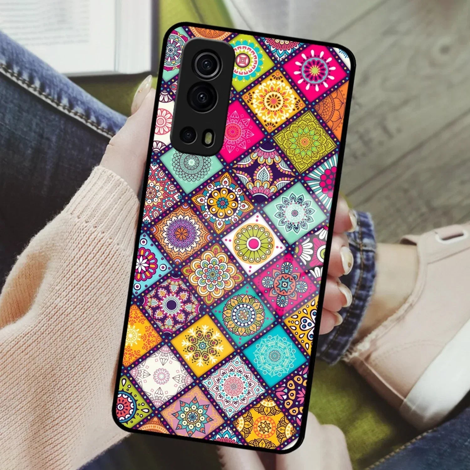 Mandala Glass Case Cover V2 For Vivo - ShopOnCliQ