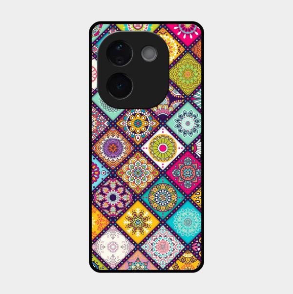 Mandala Glass Case Cover V2 For Iqoo Z9S Pro 5G