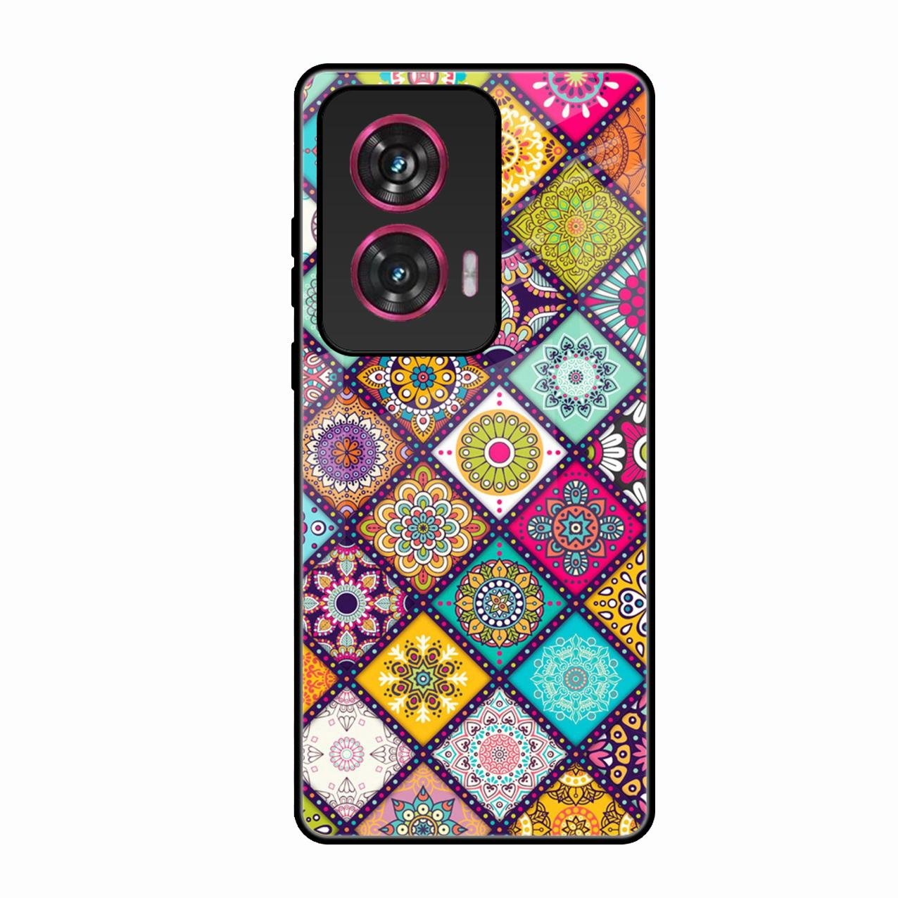 Mandala Glass Case Cover V2 For Motorola Edge 50 Fusion 5G