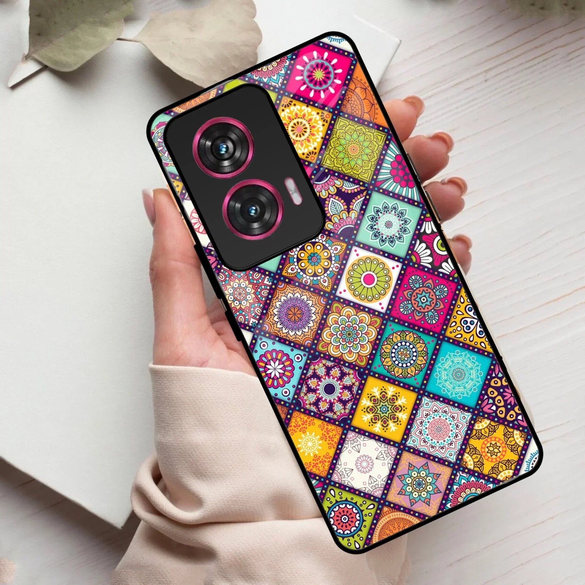 Mandala Glass Case Cover V2 For Motorola - ShopOnCliQ