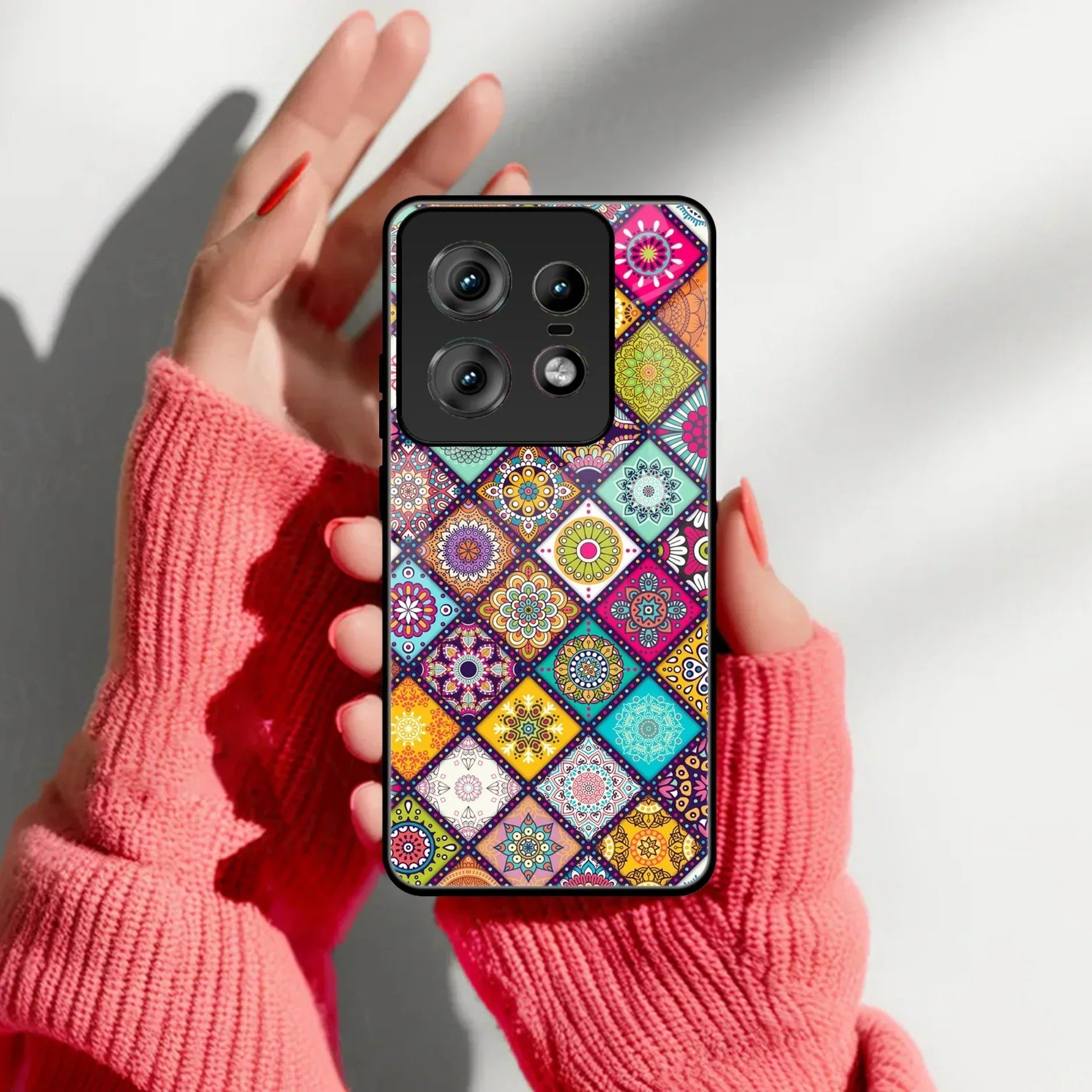Mandala Glass Case Cover V2 For Motorola - ShopOnCliQ