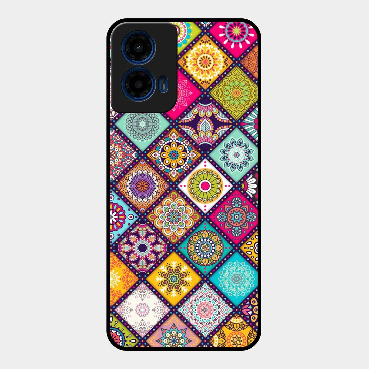 Mandala Glass Case Cover V2 For Motorola G45 5G
