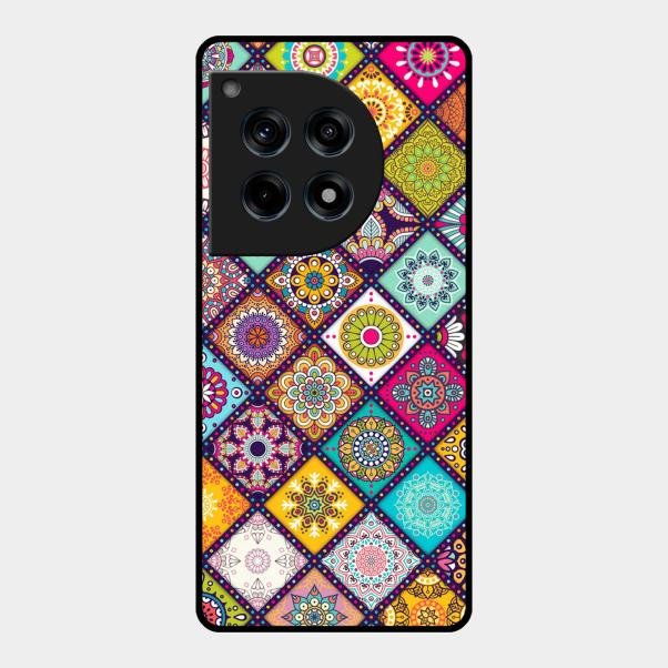 Mandala Glass Case Cover V2 For Oneplus 12R 5G