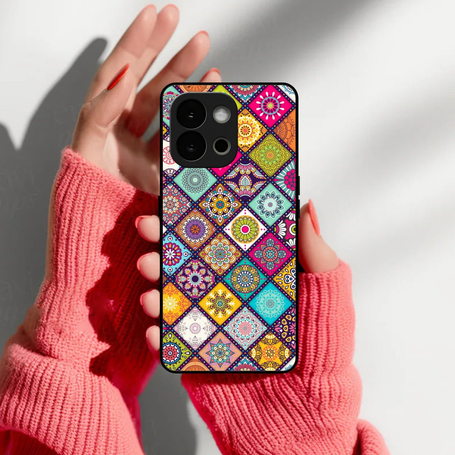 Mandala Glass Case Cover V2 For Oneplus