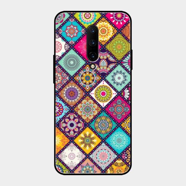 Mandala Glass Case Cover V2 For Oneplus 7 Pro