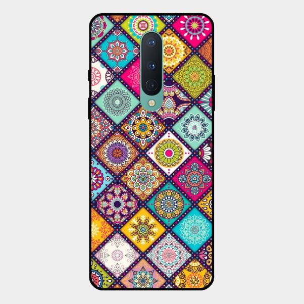 Mandala Glass Case Cover V2 For Oneplus 8