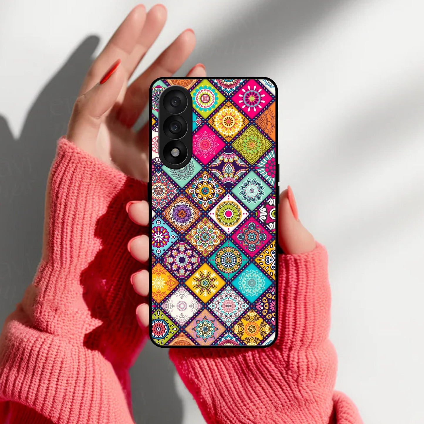 Mandala Glass Case Cover V2 For Oneplus