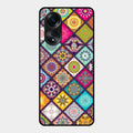 Mandala Glass Case Cover V2 For Oppo A58