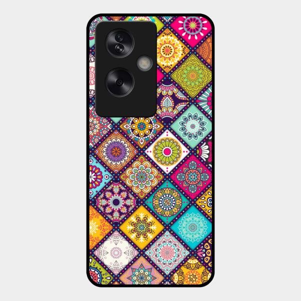 Mandala Glass Case Cover V2 For Oppo A79 5G