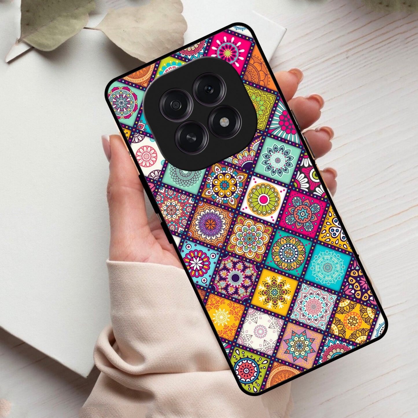 Mandala Glass Case Cover V2 For Oppo