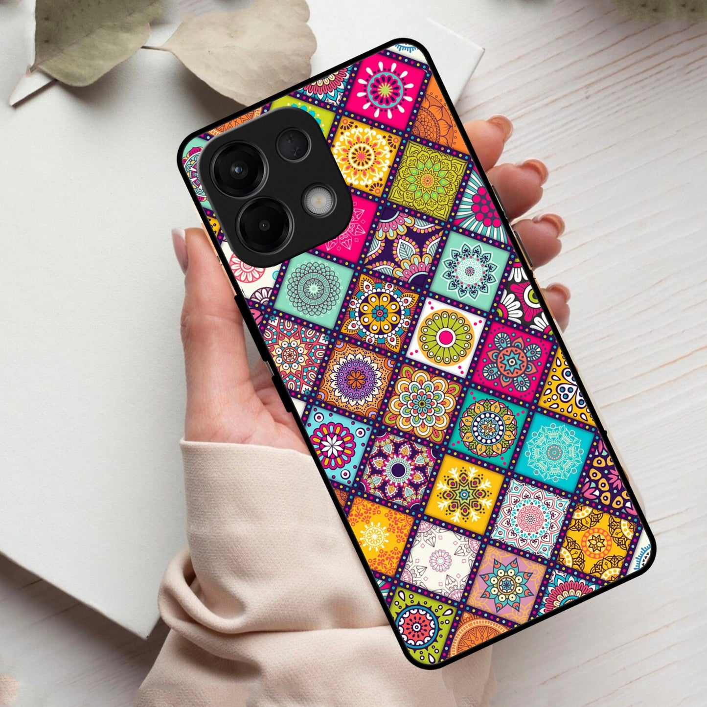 Mandala Glass Case Cover V2 For Oppo