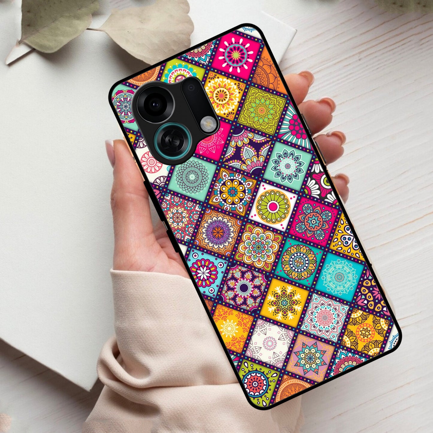 Mandala Glass Case Cover V2 For Oppo