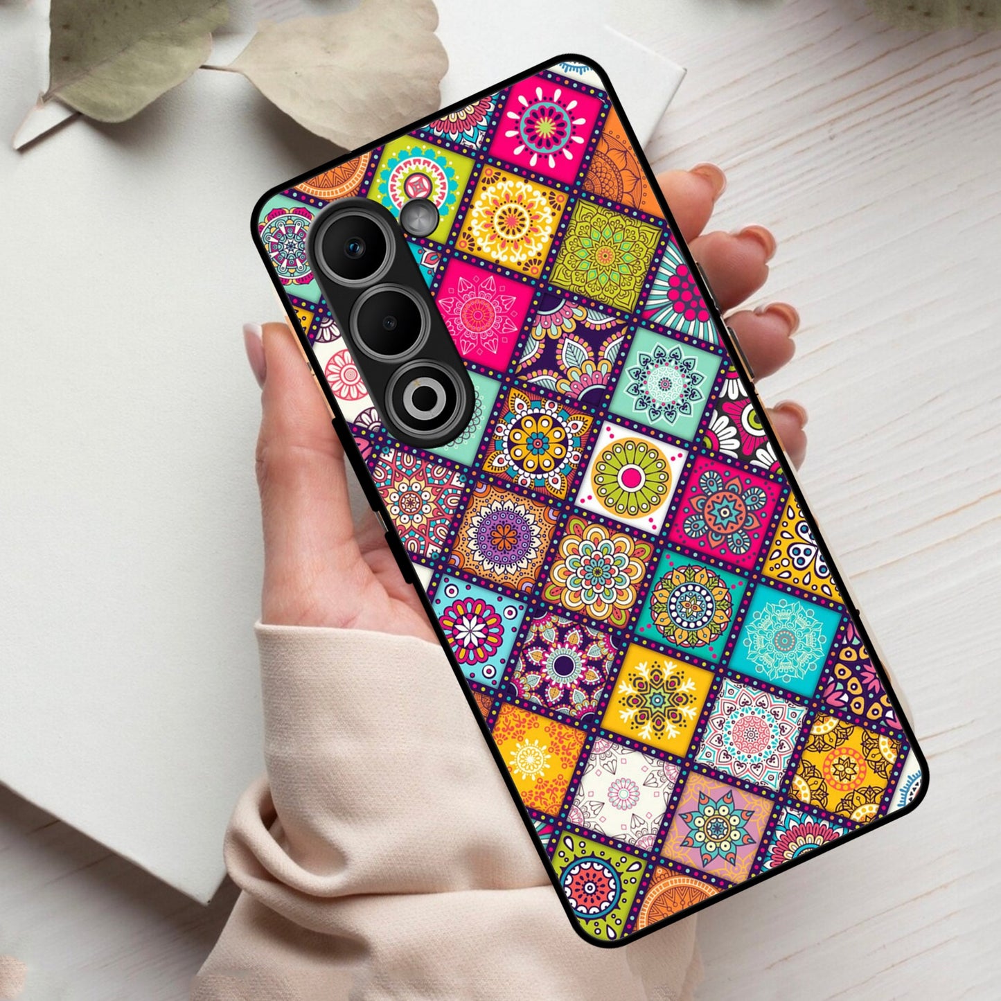 Mandala Glass Case Cover V2 For Oppo