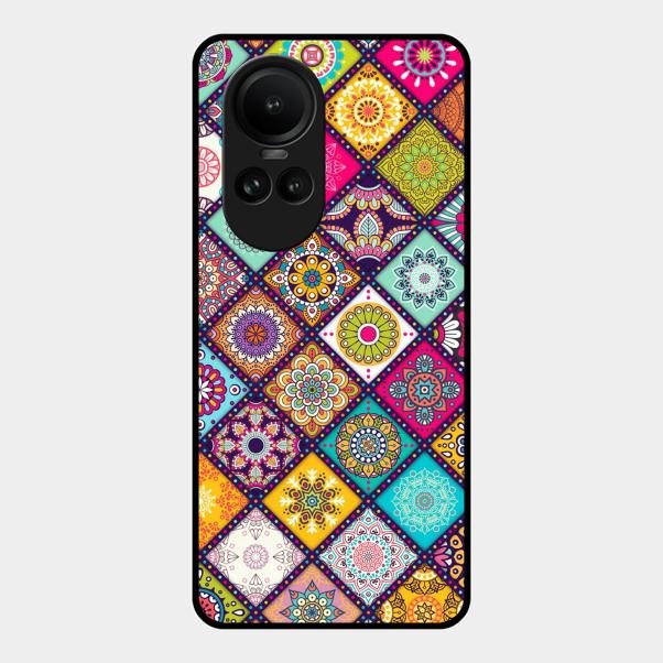 Mandala Glass Case Cover V2 For Oppo Reno 10 Pro 5G