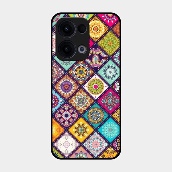 Mandala Glass Case Cover V2 For Oppo Reno 13 5G