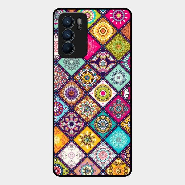Mandala Glass Case Cover V2 For Oppo Reno 6 5G