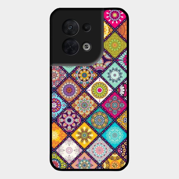 Mandala Glass Case Cover V2 For Oppo Reno 8 5G