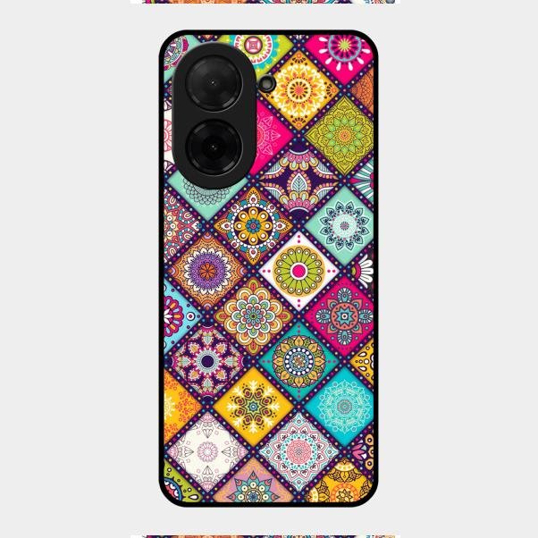 Mandala Glass Case Cover V2 For Poco C71