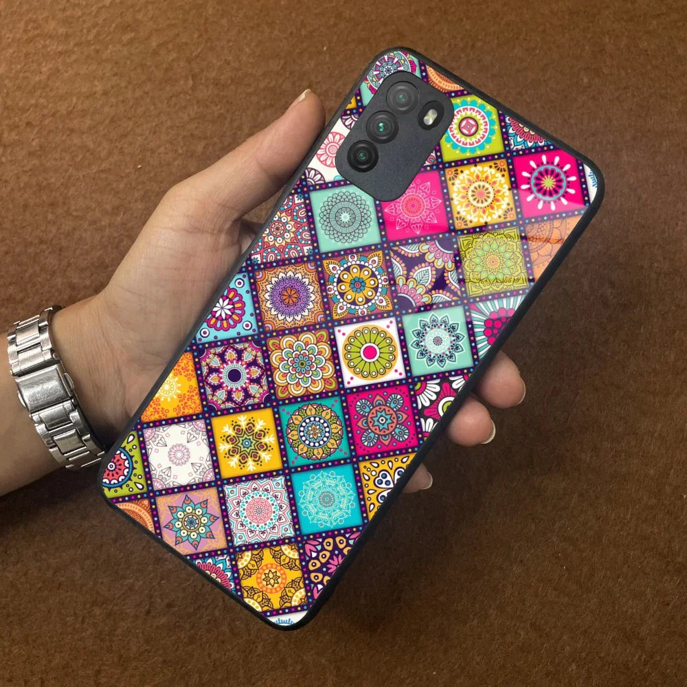Mandala Glass Case Cover V2 For Poco - ShopOnCliQ