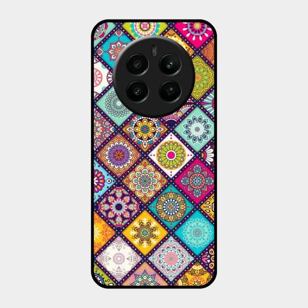 Mandala Glass Case Cover V2 For Realme 12 Plus 5G