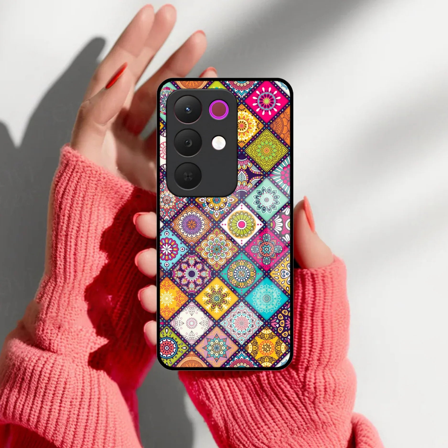 Mandala Glass Case Cover V2 For Realme/Narzo