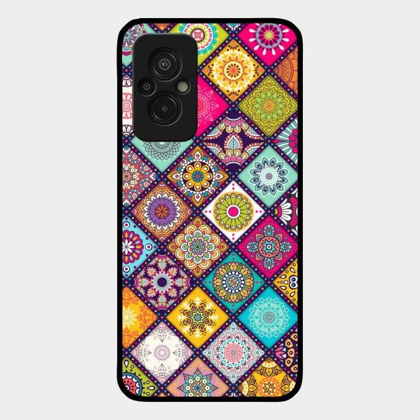 Mandala Glass Case Cover V2 For Redmi 11 Prime 4G
