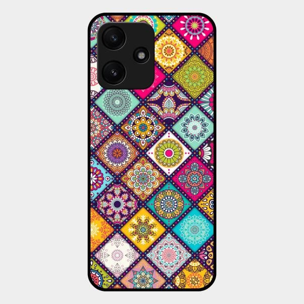 Mandala Glass Case Cover V2 For Redmi 12 5G