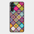 Mandala Glass Case Cover V2 For Samsung Galaxy M55 5G