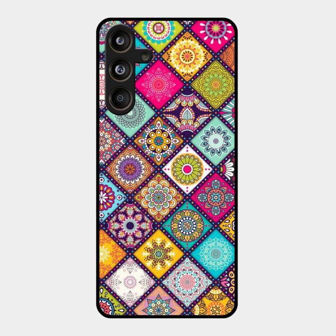 Mandala Glass Case Cover V2 For Samsung Galaxy M55 5G