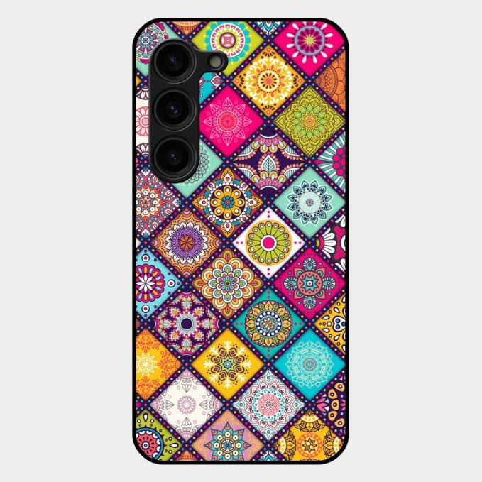 Mandala Glass Case Cover V2 For Samsung Galaxy S23 Plus 5G
