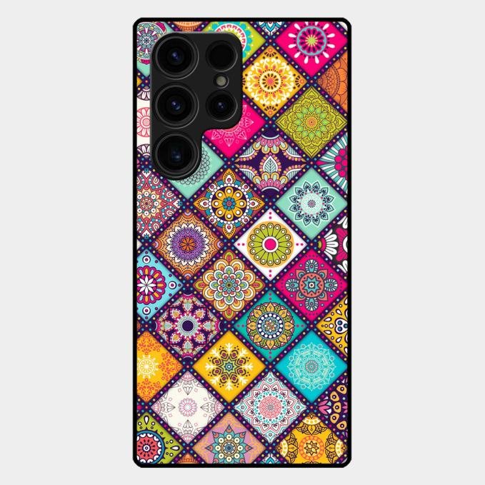 Mandala Glass Case Cover V2 For Samsung Galaxy S23 Ultra 5G