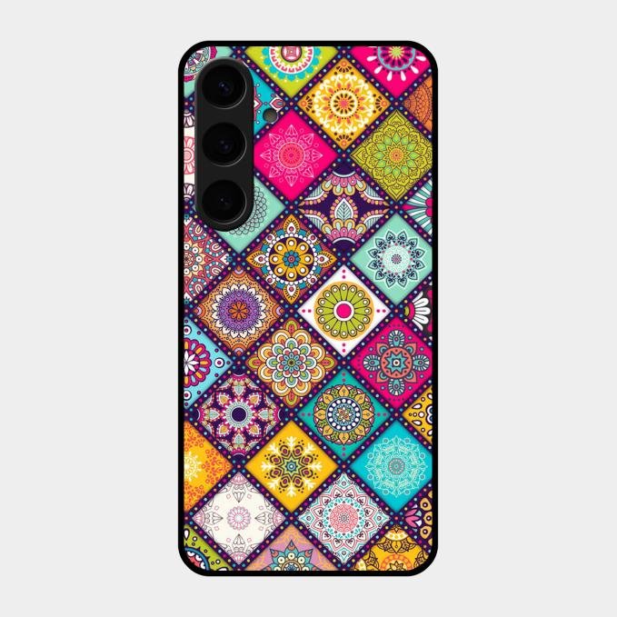 Mandala Glass Case Cover V2 For Samsung Galaxy S24 Plus 5G