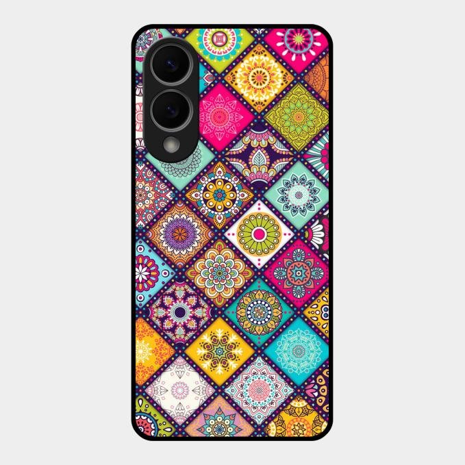 Mandala Glass Case Cover V2 For Samsung Galaxy S25 Edge 5G