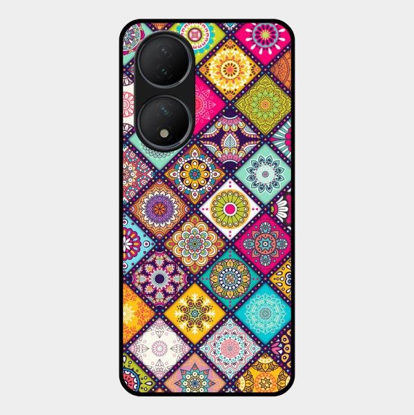 Mandala Glass Case Cover V2 For Vivo T2 5G